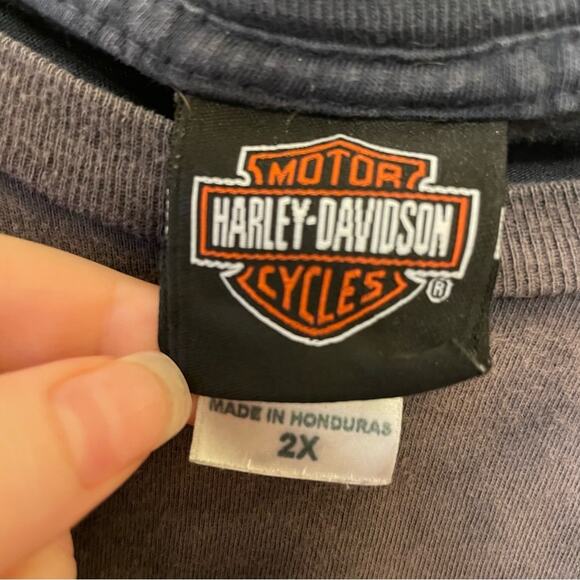 House of Harley-Davidson Motorcycles 2XL tie dye short sleeve t-shirt gray black - Picture 4 of 7